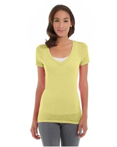 Karissa V-Neck Tee-L-Yellow